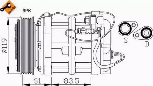 NRF 32108G - Компресор, кондиціонер autozip.com.ua