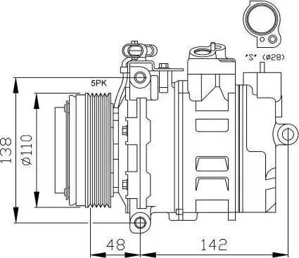 NRF 32116G - Компресор, кондиціонер autozip.com.ua