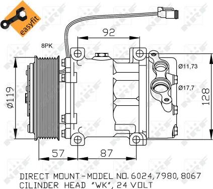 NRF 32120 - Компресор, кондиціонер autozip.com.ua