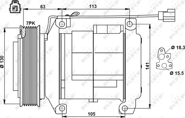 NRF 32881 - Компресор, кондиціонер autozip.com.ua