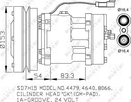 NRF 32879 - Компресор, кондиціонер autozip.com.ua