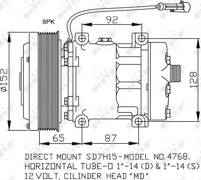 NRF 32877 - Компресор, кондиціонер autozip.com.ua