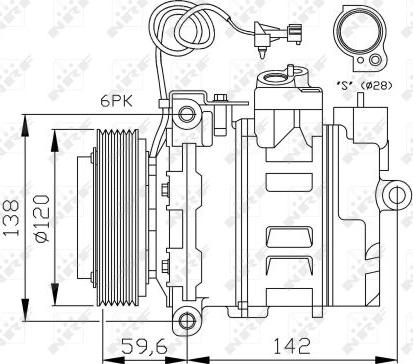 NRF 32377 - Компресор, кондиціонер autozip.com.ua