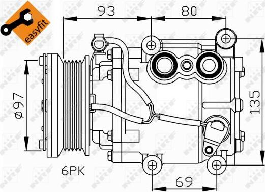 NRF 32247 - Компресор, кондиціонер autozip.com.ua