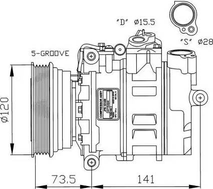 NRF 32261G - Компресор, кондиціонер autozip.com.ua