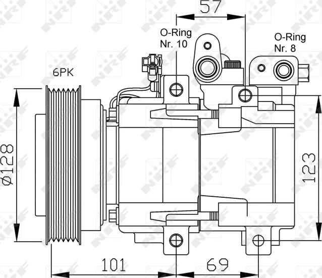 NRF  32204 - Компресор, кондиціонер autozip.com.ua