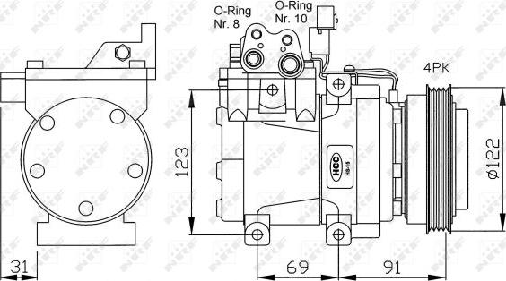 NRF  32200G - Компресор, кондиціонер autozip.com.ua