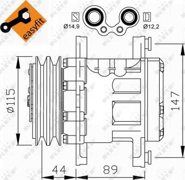 NRF 32207 - Компресор, кондиціонер autozip.com.ua