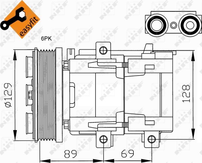 NRF 32212 - Компресор, кондиціонер autozip.com.ua