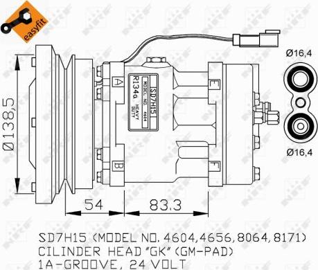 NRF 32281G - Компресор, кондиціонер autozip.com.ua