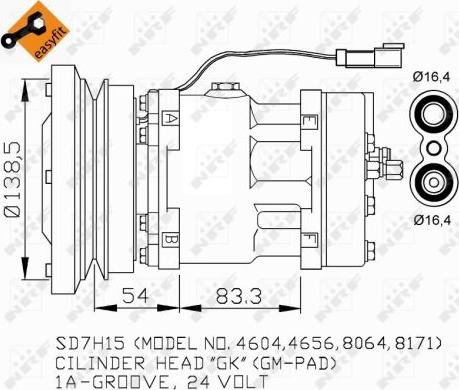 NRF 32281 - Компресор, кондиціонер autozip.com.ua