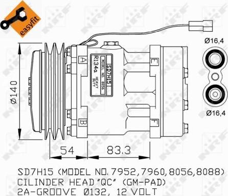 NRF 32274G - Компресор, кондиціонер autozip.com.ua