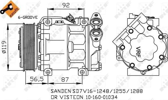 NRF 32271 - Компресор, кондиціонер autozip.com.ua