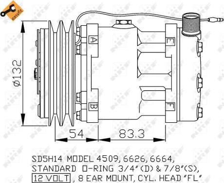 NRF 32798 - Компресор, кондиціонер autozip.com.ua