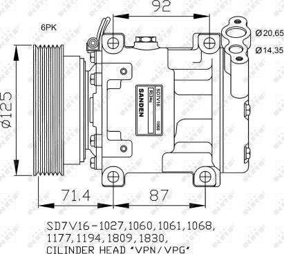 NRF 32742G - Компресор, кондиціонер autozip.com.ua