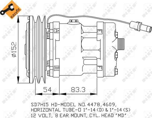 NRF 32756 - Компресор, кондиціонер autozip.com.ua