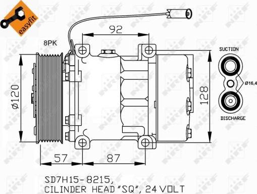 NRF 32752 - Компресор, кондиціонер autozip.com.ua