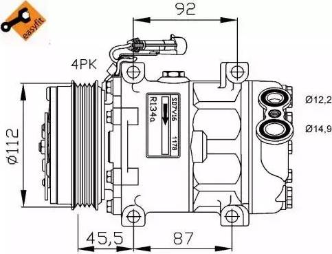 NRF 32701G - Компресор, кондиціонер autozip.com.ua