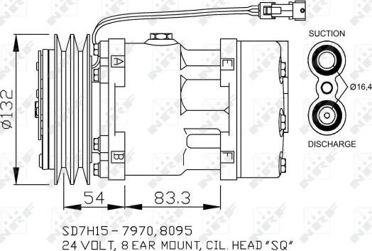 NRF 32730 - Компресор, кондиціонер autozip.com.ua