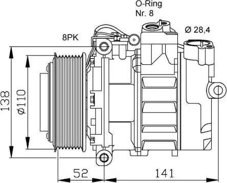 NRF 32778G - Компресор, кондиціонер autozip.com.ua