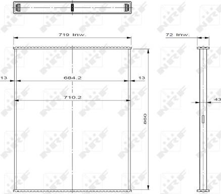 NRF 29598 - Сітка радіатора, охолодження двигуна autozip.com.ua