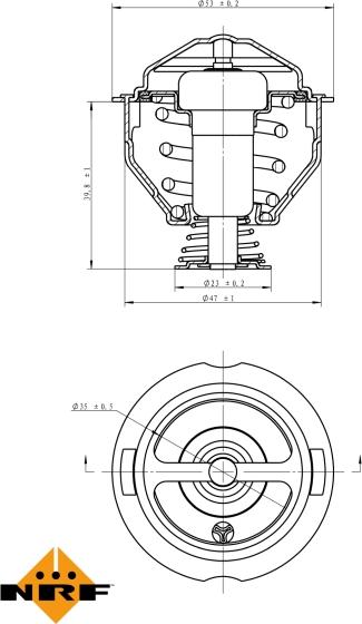 NRF 725090 - Термостат, охолоджуюча рідина autozip.com.ua