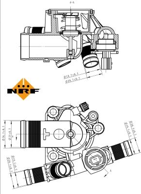 NRF 725045 - Термостат NISSAN Qashqai 10- вир-во NRF autozip.com.ua