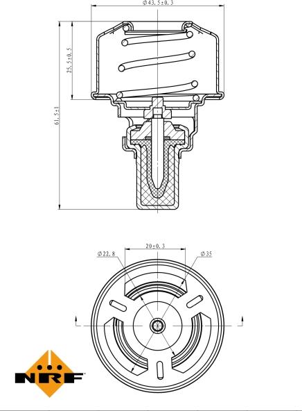 NRF 725007 - Термостат, охолоджуюча рідина autozip.com.ua