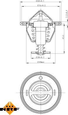 NRF 725088 - Термостат, охолоджуюча рідина autozip.com.ua