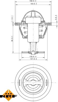 NRF 725083 - Термостат, охолоджуюча рідина autozip.com.ua