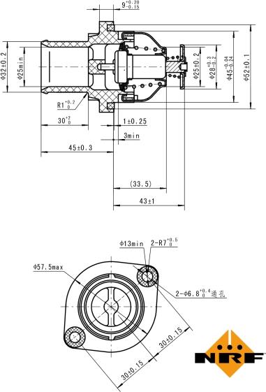 NRF 725035 - Термостат, охолоджуюча рідина autozip.com.ua