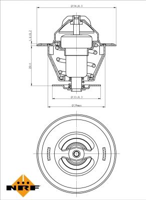 NRF 725036 - Термостат, охолоджуюча рідина autozip.com.ua