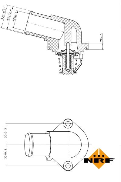 NRF 725037 - Термостат, охолоджуюча рідина autozip.com.ua
