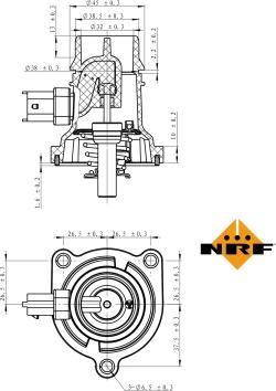 NRF 725024 - Термостат 103 C Opel Astra-Corsa 1.2-1.4 09- autozip.com.ua