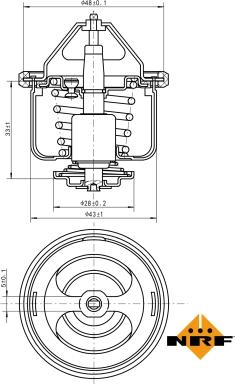 NRF 725026 - Термостат, охолоджуюча рідина autozip.com.ua