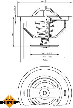 NRF 725198 - Термостат, охолоджуюча рідина autozip.com.ua