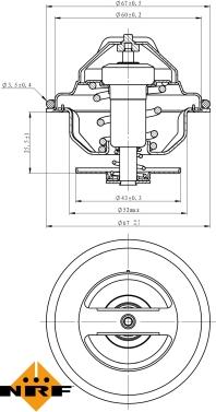 NRF 725197 - Термостат, охолоджуюча рідина autozip.com.ua