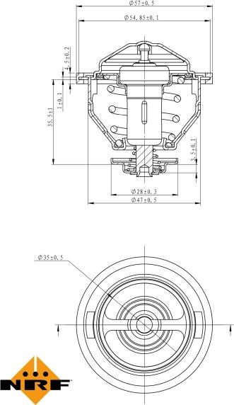 NRF 725140 - Термостат, охолоджуюча рідина autozip.com.ua