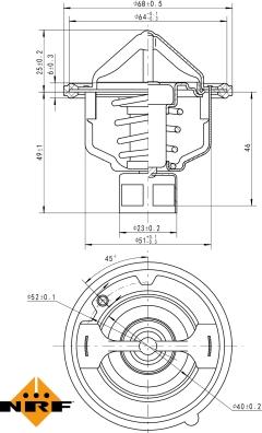 NRF 725142 - Термостат, охолоджуюча рідина autozip.com.ua