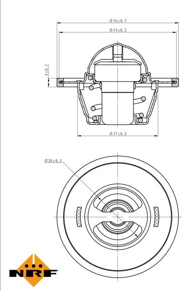 NRF 725156 - Термостат, охолоджуюча рідина autozip.com.ua