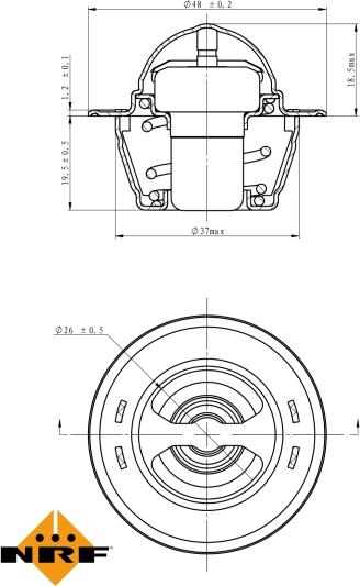NRF 725151 - Термостат, охолоджуюча рідина autozip.com.ua