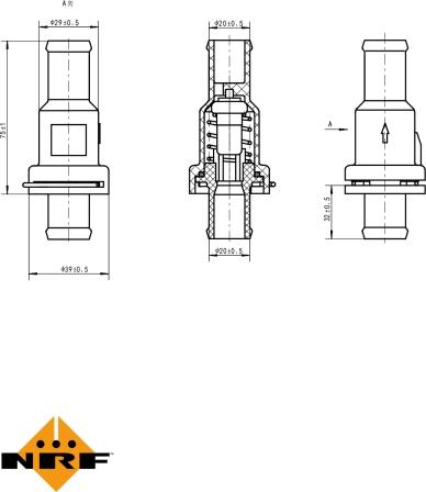 NRF 725166 - Термостат, охолоджуюча рідина autozip.com.ua
