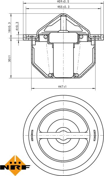 NRF 725168 - Термостат, охолоджуюча рідина autozip.com.ua