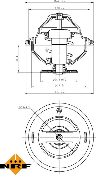NRF 725105 - Термостат, охолоджуюча рідина autozip.com.ua