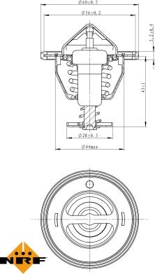 NRF 725107 - Термостат, охолоджуюча рідина autozip.com.ua