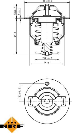 NRF 725119 - Термостат, охолоджуюча рідина autozip.com.ua