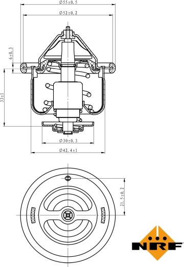 NRF 725134 - Термостат, охолоджуюча рідина autozip.com.ua