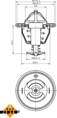 NRF 725131 - Термостат, охолоджуюча рідина autozip.com.ua