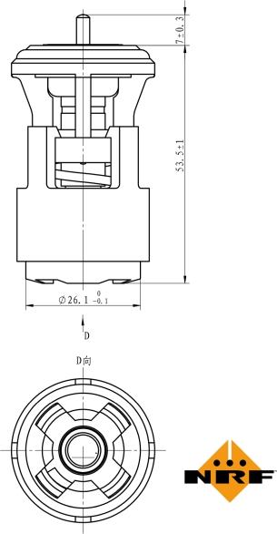 NRF 725133 - Термостат, охолоджуюча рідина autozip.com.ua