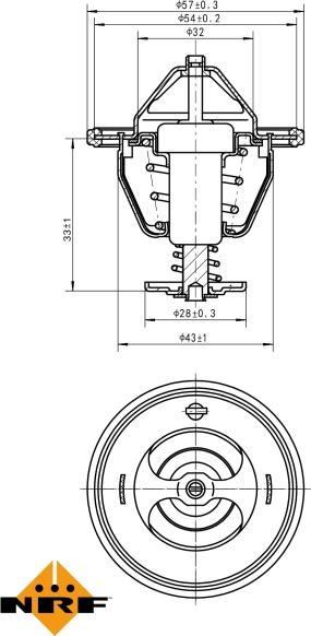 NRF 725174 - Термостат, охолоджуюча рідина autozip.com.ua